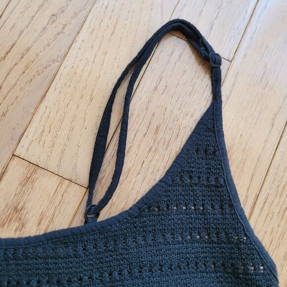 Mr. Buho Cotton Gauze Sundress Black Spaghetti Strap - Picture 3 of 10